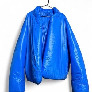 Yeezy gap balenciaga blue round jacket
